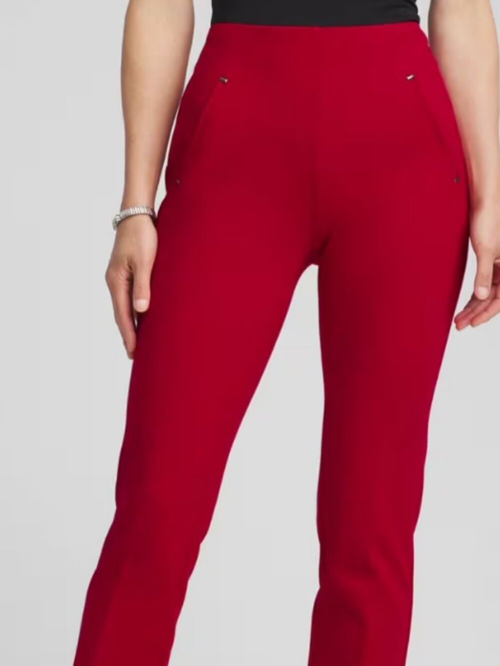 Chico’s So Slimming Juliet Slim Leg Pants Red Size 1.5 (US 10) NWT